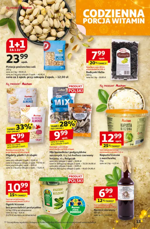 Auchan - gazetka promocyjna Gazetka Święta jak babcię kocham Hipermarket Auchan od czwartku 11.12 do środy 17.12 - strona 13