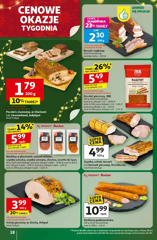 Auchan - gazetka promocyjna Gazetka Święta jak babcię kocham Hipermarket Auchan od czwartku 11.12 do środy 17.12 - strona 18