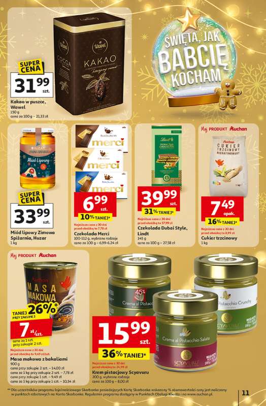 Auchan - gazetka promocyjna Gazetka Święta jak babcię kocham Hipermarket Auchan od czwartku 11.12 do środy 17.12 - strona 11