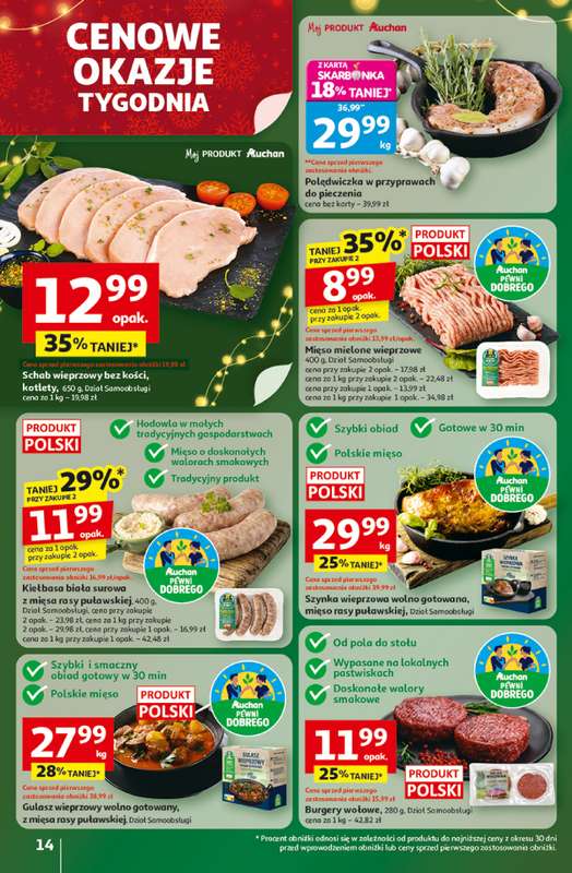 Auchan - gazetka promocyjna Gazetka Święta jak babcię kocham Hipermarket Auchan od czwartku 11.12 do środy 17.12 - strona 14