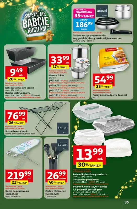 Auchan - gazetka promocyjna Gazetka Święta jak babcię kocham Hipermarket Auchan od czwartku 11.12 do środy 17.12 - strona 35