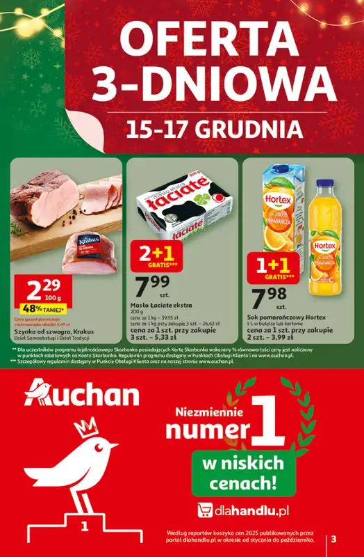 Auchan - gazetka promocyjna Gazetka Święta jak babcię kocham Hipermarket Auchan od czwartku 11.12 do środy 17.12 - strona 3