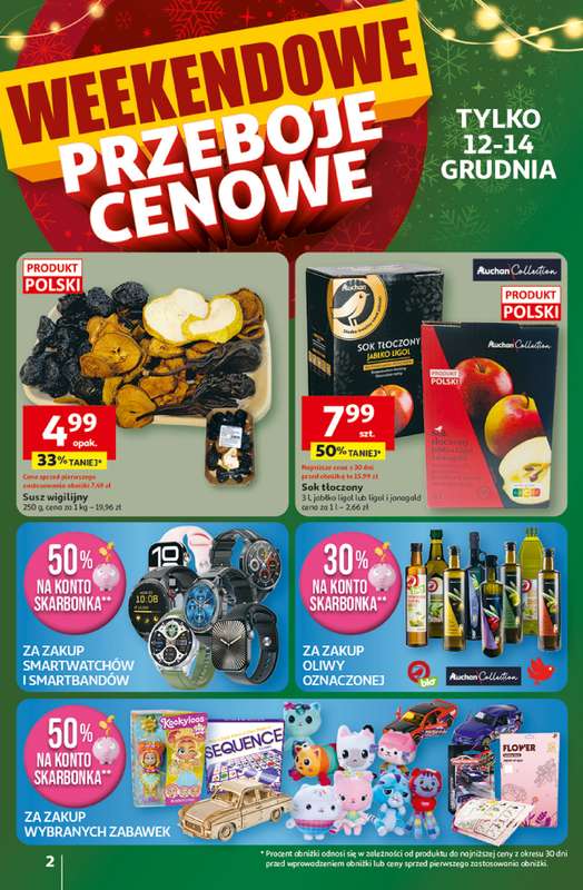 Auchan - gazetka promocyjna Gazetka Święta jak babcię kocham Hipermarket Auchan od czwartku 11.12 do środy 17.12 - strona 2