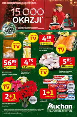 Auchan - gazetka promocyjna Gazetka Święta jak babcię kocham Hipermarket Auchan od czwartku 11.12 do środy 17.12