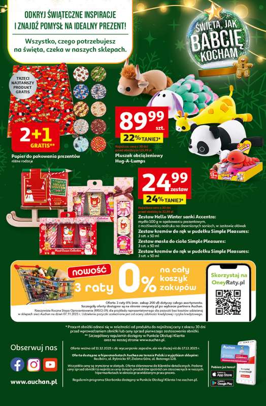 Auchan - gazetka promocyjna Gazetka Święta jak babcię kocham Hipermarket Auchan od czwartku 11.12 do środy 17.12 - strona 45