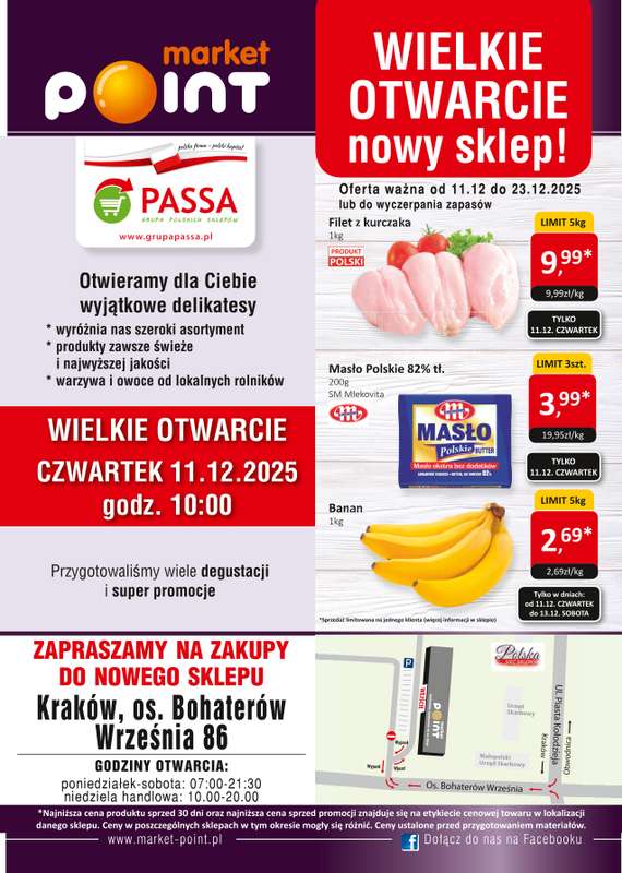 Market Point - gazetka promocyjna Wielkie otwarcie Kraków Bohaterów Września od czwartku 11.12 do wtorku 23.12