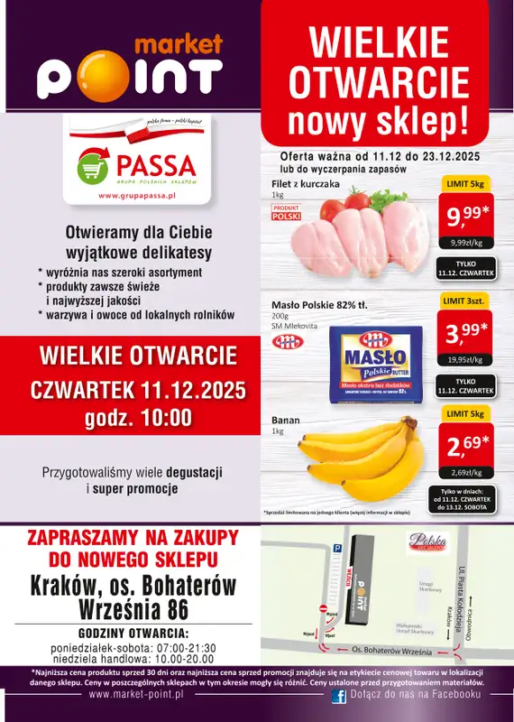 Market Point - gazetka promocyjna Wielkie otwarcie Kraków Bohaterów Września od czwartku 11.12 do wtorku 23.12