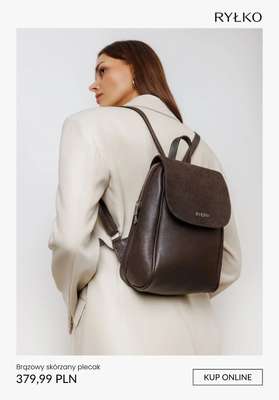 Brązowy skórzany plecak