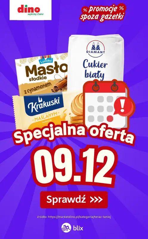 Dino - gazetka promocyjna Specjalna oferta na 09.12.2025 - promocje spoza gazetki  