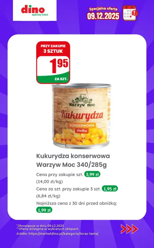 Dino - gazetka promocyjna Specjalna oferta na 09.12.2025 - promocje spoza gazetki od wtorku 09.12 do wtorku 09.12 - strona 8