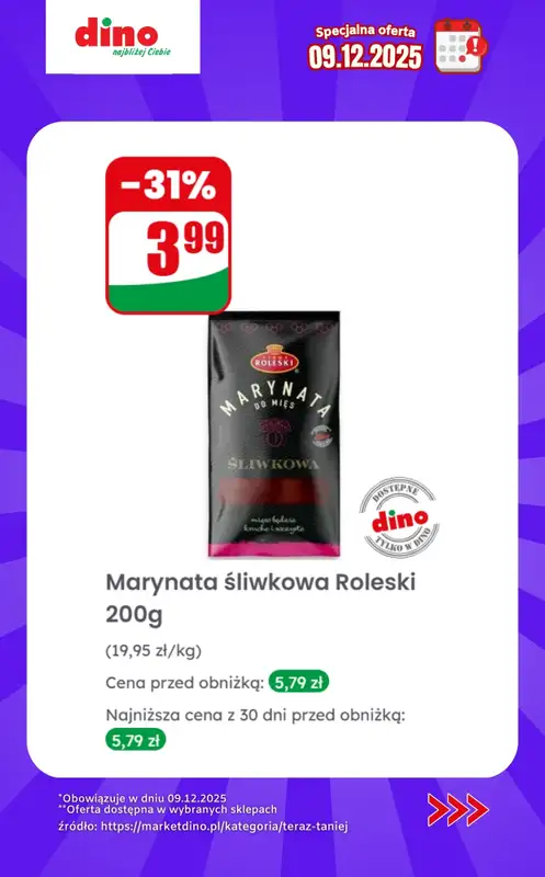 Dino - gazetka promocyjna Specjalna oferta na 09.12.2025 - promocje spoza gazetki od wtorku 09.12 do wtorku 09.12 - strona 7