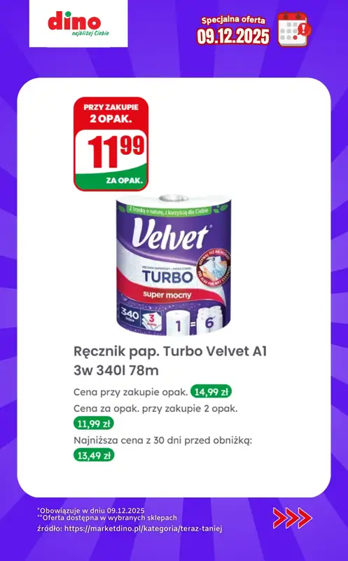 Dino - gazetka promocyjna Specjalna oferta na 09.12.2025 - promocje spoza gazetki od wtorku 09.12 do wtorku 09.12 - strona 13