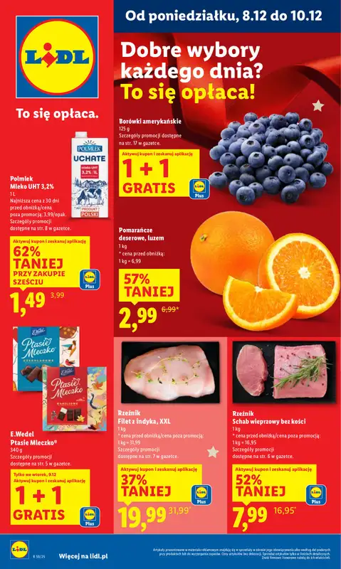 Lidl - gazetka promocyjna Oferta od poniedziałku od poniedziałku 08.12 do środy 10.12