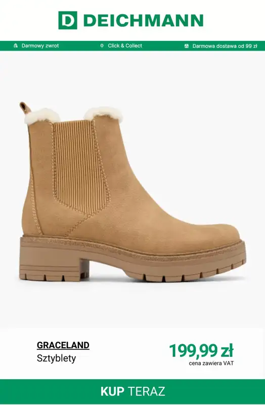 Deichmann - gazetka promocyjna Sztyblety damskie od wtorku 09.12  - strona 8