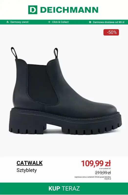 Deichmann - gazetka promocyjna Sztyblety damskie od wtorku 09.12  - strona 5