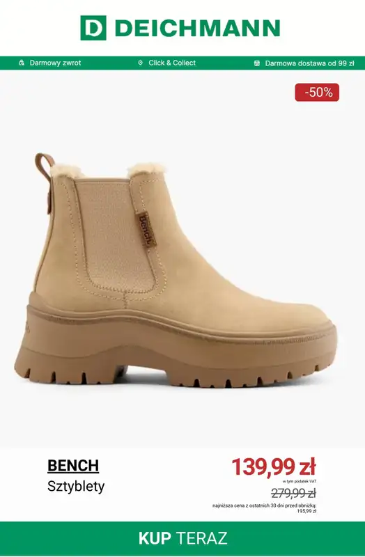 Deichmann - gazetka promocyjna Sztyblety damskie od wtorku 09.12  - strona 3