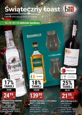 bi1 - gazetka promocyjna Gazetka Świąteczny toast od środy 10.12 do wtorku 23.12