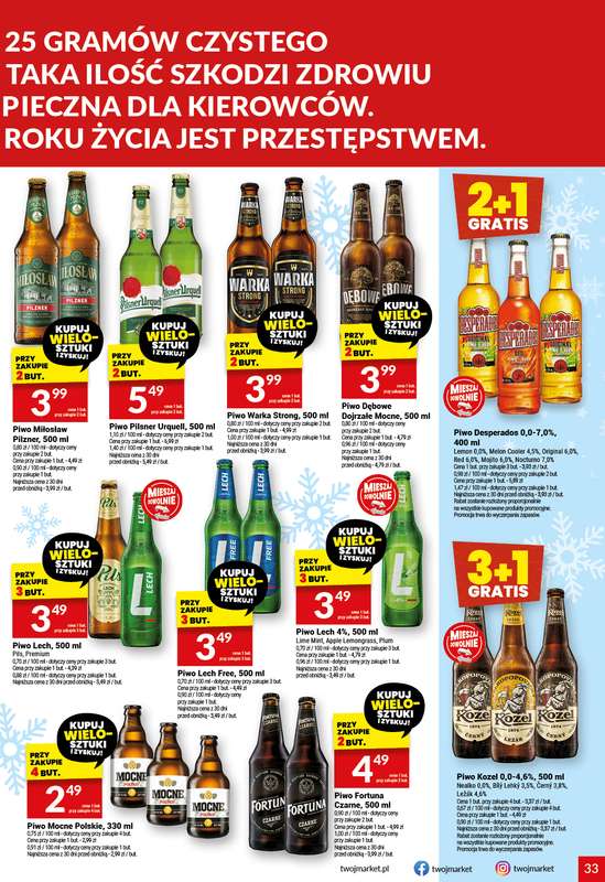 Twój Market - gazetka promocyjna Gazetka od środy 10.12 do wtorku 16.12 - strona 33