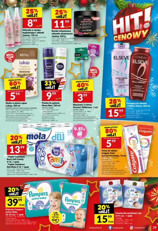Twój Market - gazetka promocyjna Gazetka od środy 10.12 do wtorku 16.12 - strona 39