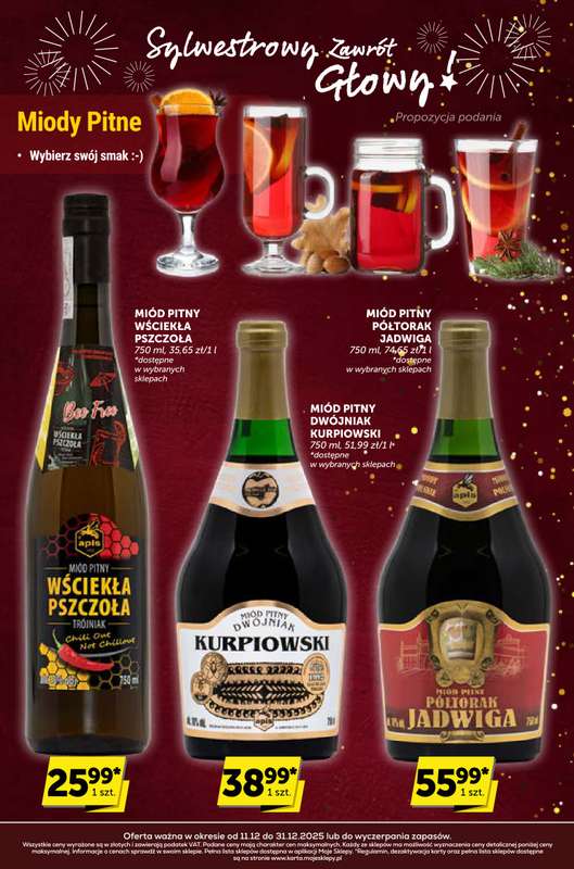 Groszek - gazetka promocyjna Sylwestrowy zawrót głowy  do środy 31.12 - strona 17