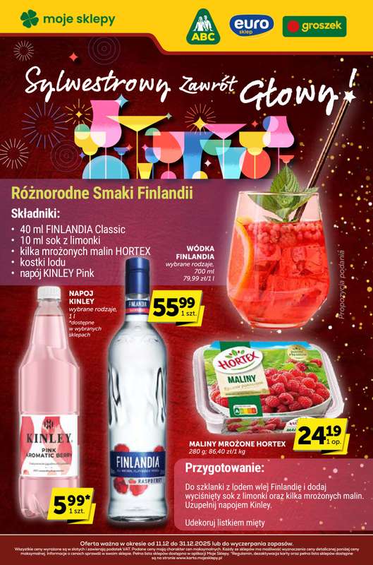 Euro Sklep - gazetka promocyjna Sylwestrowy zawrót głowy  do środy 31.12