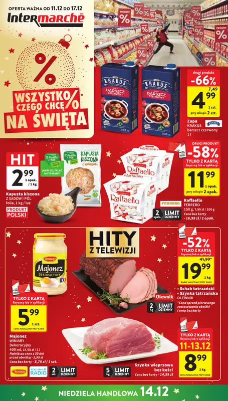 Intermarche - gazetka promocyjna Gazetka od czwartku 11.12 do środy 17.12