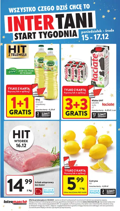 Intermarche - gazetka promocyjna Intertani start tygodnia  