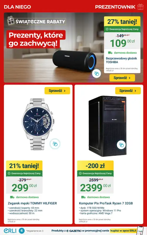 Erli - gazetka promocyjna PREZENTOWNIK – TOP OKAZJE, które zachwycą! od środy 10.12 do niedzieli 14.12 - strona 6