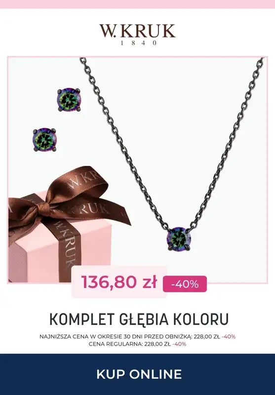 Prezenty - gazetka promocyjna W.Kruk | Do -50% na komplety biżuterii od wtorku 09.12  - strona 2