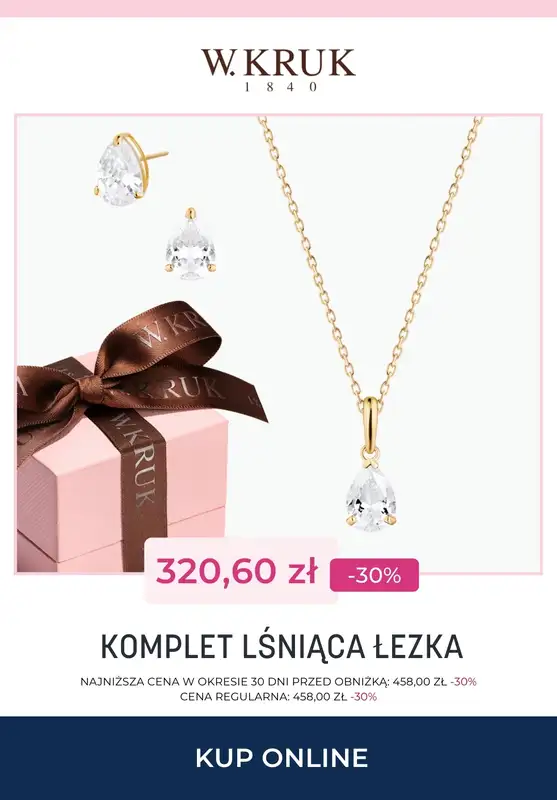 Prezenty - gazetka promocyjna W.Kruk | Do -50% na komplety biżuterii od wtorku 09.12  - strona 4