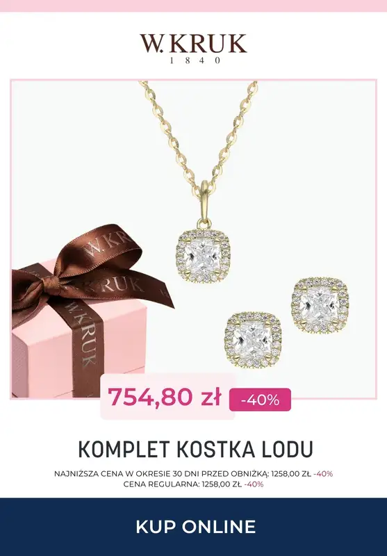 Prezenty - gazetka promocyjna W.Kruk | Do -50% na komplety biżuterii od wtorku 09.12  - strona 9