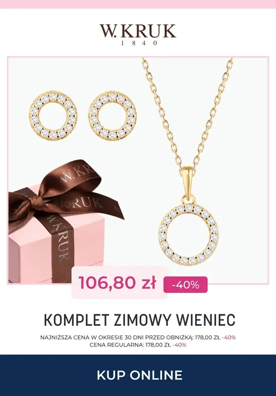 Prezenty - gazetka promocyjna W.Kruk | Do -50% na komplety biżuterii od wtorku 09.12  - strona 5
