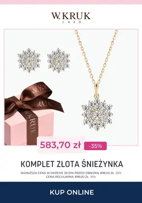 Prezenty - gazetka promocyjna W.Kruk | Do -50% na komplety biżuterii od wtorku 09.12  - strona 7
