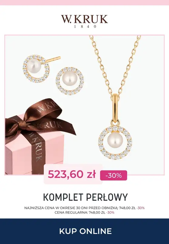 Prezenty - gazetka promocyjna W.Kruk | Do -50% na komplety biżuterii od wtorku 09.12  - strona 6