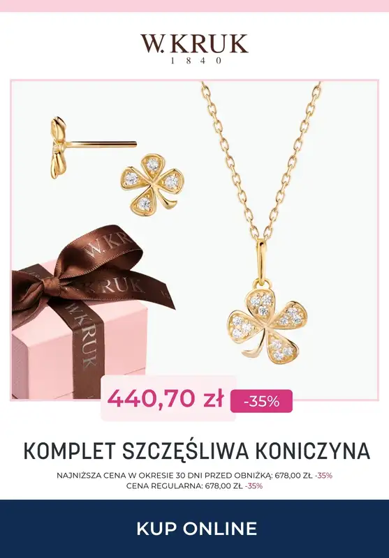 Prezenty - gazetka promocyjna W.Kruk | Do -50% na komplety biżuterii od wtorku 09.12  - strona 8