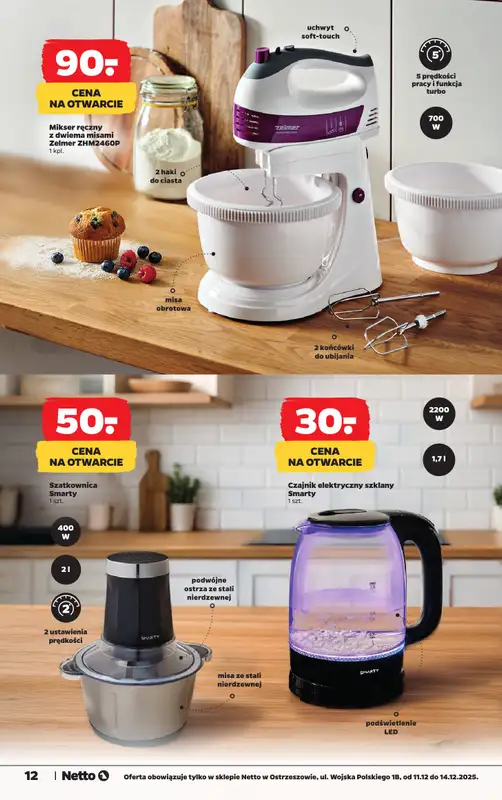 Netto - gazetka promocyjna Ostrzeszów - Wielkie otwarcie już w czwartek 11.12 od czwartku 11.12 do niedzieli 14.12 - strona 12