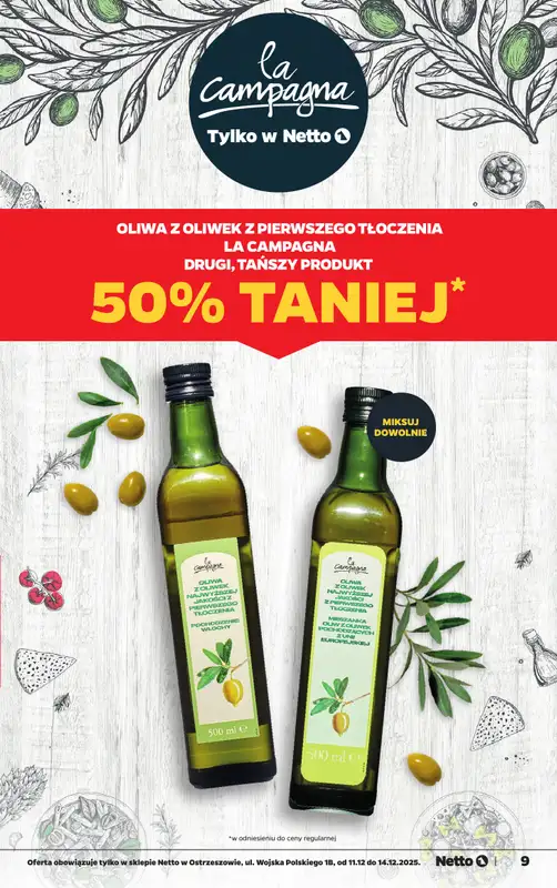 Netto - gazetka promocyjna Ostrzeszów - Wielkie otwarcie już w czwartek 11.12 od czwartku 11.12 do niedzieli 14.12 - strona 9