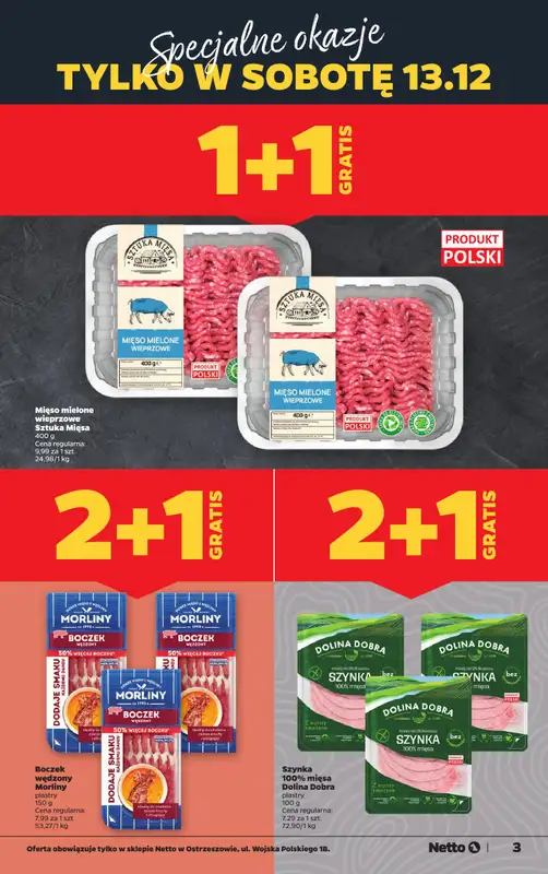 Netto - gazetka promocyjna Ostrzeszów - Wielkie otwarcie już w czwartek 11.12 od czwartku 11.12 do niedzieli 14.12 - strona 3