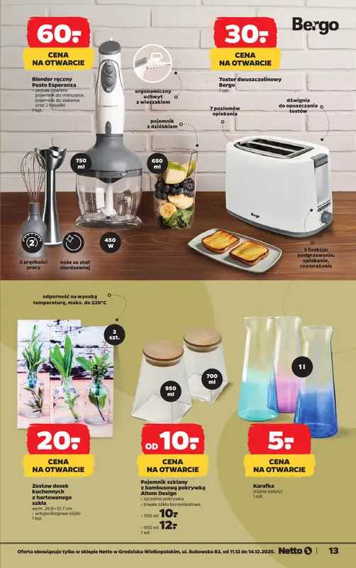 Netto - gazetka promocyjna Grodzisk Wielkopolski - Wielkie otwarcie już w czwartek 11.12 od czwartku 11.12 do niedzieli 14.12 - strona 13