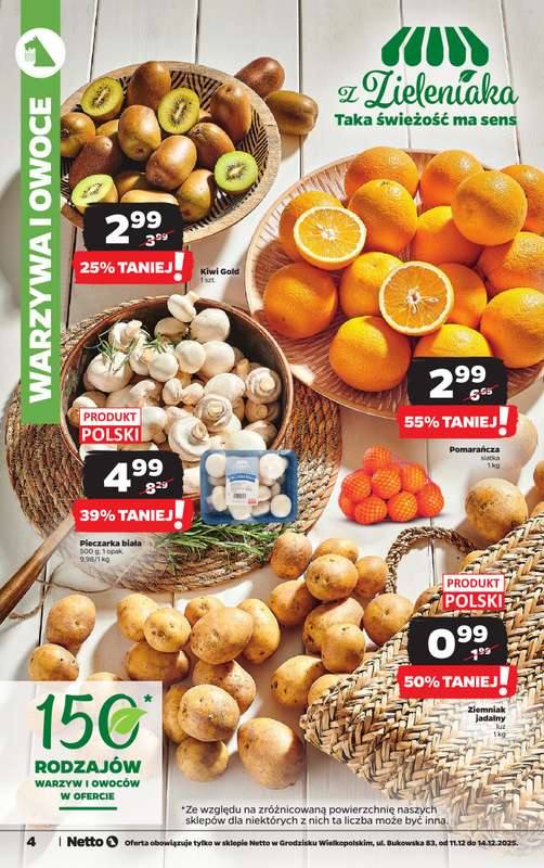 Netto - gazetka promocyjna Grodzisk Wielkopolski - Wielkie otwarcie już w czwartek 11.12 od czwartku 11.12 do niedzieli 14.12 - strona 4