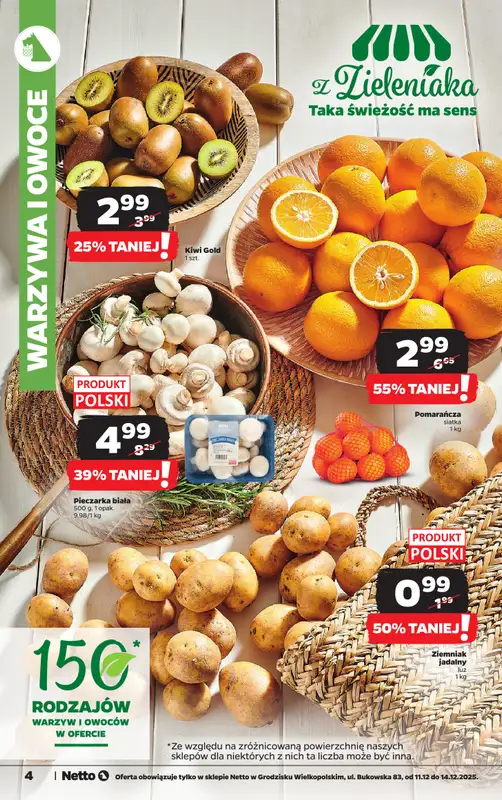 Netto - gazetka promocyjna Grodzisk Wielkopolski - Wielkie otwarcie już w czwartek 11.12 od czwartku 11.12 do niedzieli 14.12 - strona 4
