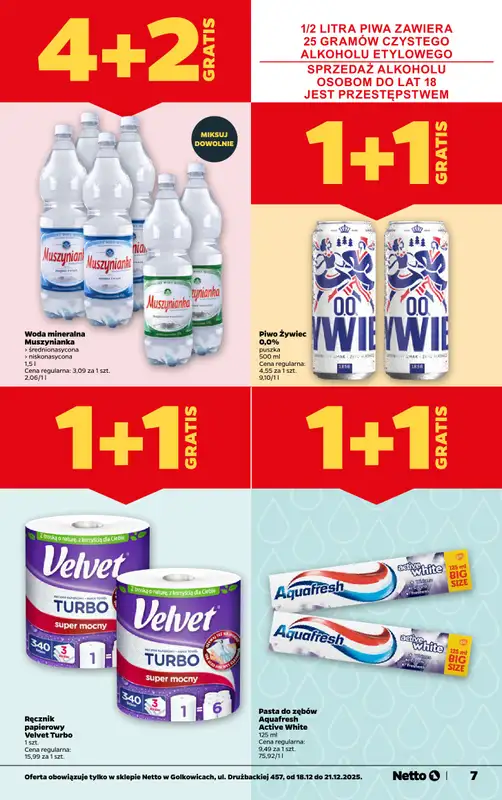 Netto - gazetka promocyjna Golkowice - Wielkie otwarcie już w czwartek 18.12 od czwartku 18.12 do niedzieli 21.12 - strona 7
