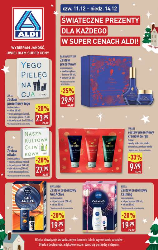Aldi - gazetka promocyjna Świąteczne prezenty w super cenach Aldi! od czwartku 11.12 do niedzieli 14.12