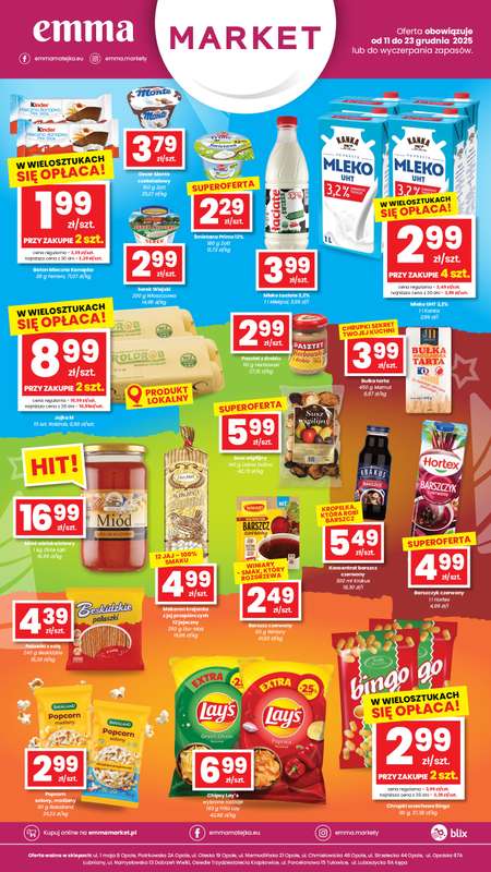 emma MARKET - gazetka promocyjna Plakaty promocyjne od czwartku 11.12 do wtorku 23.12