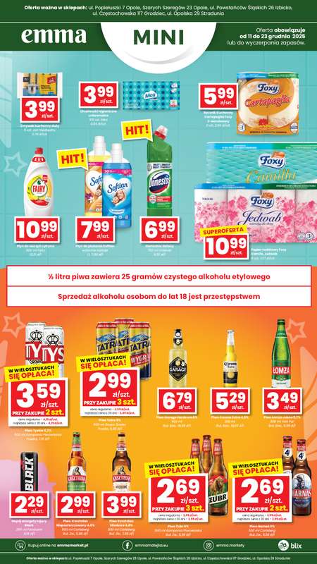 emma MARKET - gazetka promocyjna Plakaty promocyjne - Emma Mini od czwartku 11.12 do wtorku 23.12 - strona 2