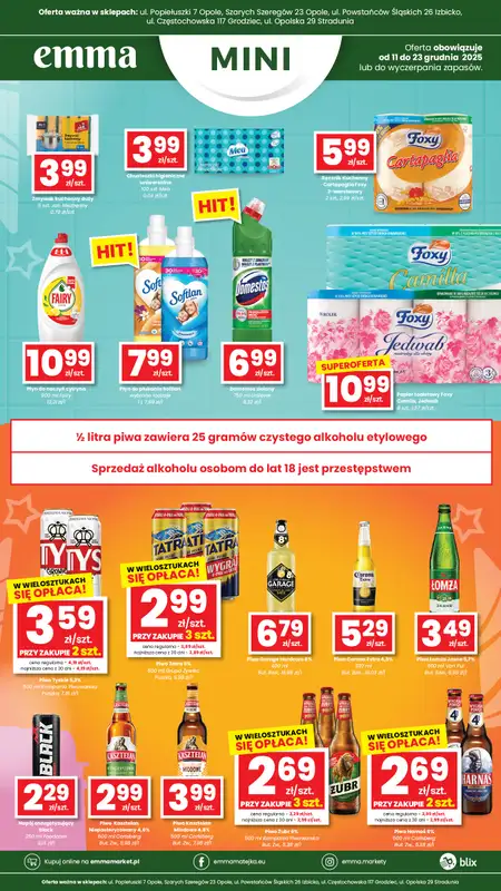 emma MARKET - gazetka promocyjna Plakaty promocyjne - Emma Mini od czwartku 11.12 do wtorku 23.12 - strona 2