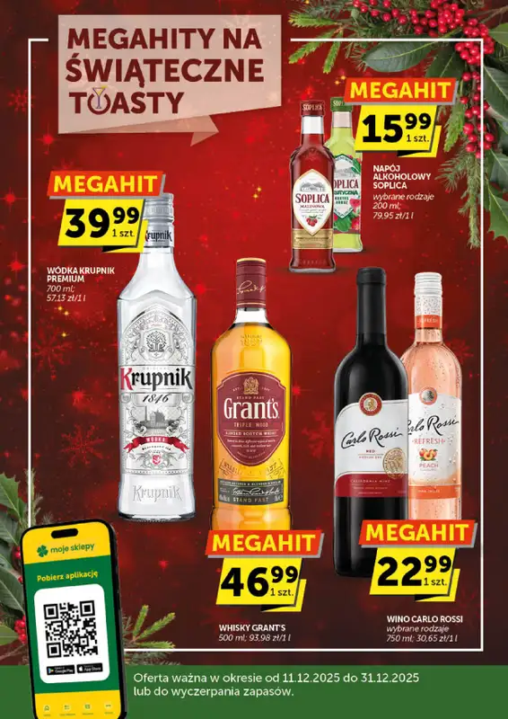 ABC - gazetka promocyjna Gazetka alkoholowa od czwartku 11.12 do środy 31.12