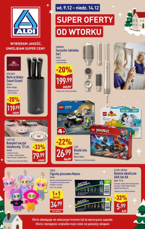 Aldi - gazetka promocyjna Super oferty od wtorku! od wtorku 09.12 do niedzieli 14.12