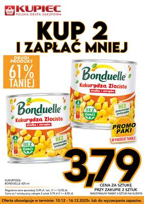 Bonduelle Kukurydza Złocista słodka i chrupka