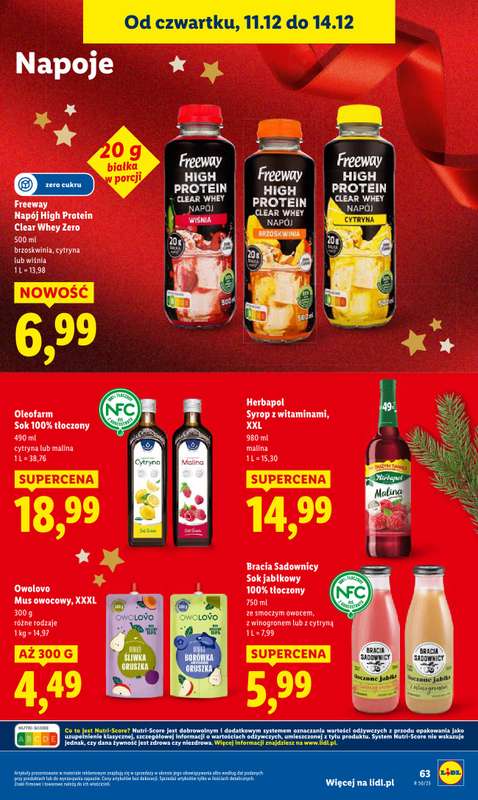 Lidl - gazetka promocyjna Od czwartku od czwartku 11.12 do niedzieli 14.12 - strona 63